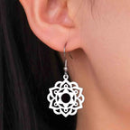 Pendientes Colgantes Mandala Mujer plata