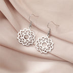 Pendientes Colgantes Mandala Mujer plata
