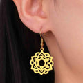 Pendientes Colgantes Mandala Mujer oro