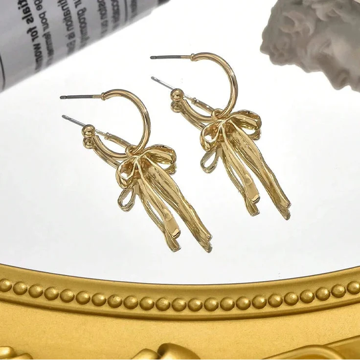 Pendientes colgantes lazo de mariposa
