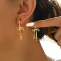 Pendientes colgantes lazo de mariposa