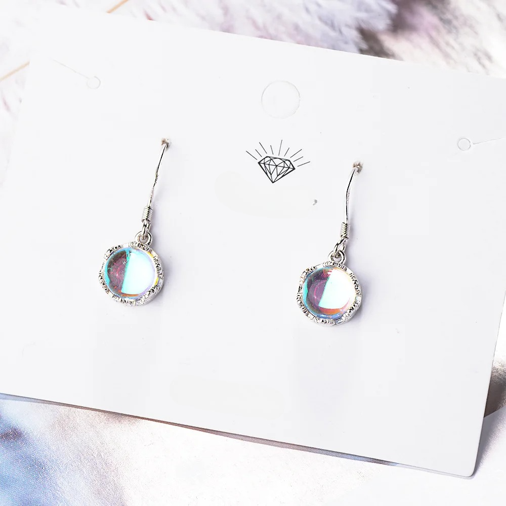Pendientes colgantes de piedra lunar brillo celestial
