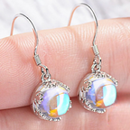 Pendientes colgantes de piedra lunar brillo celestial