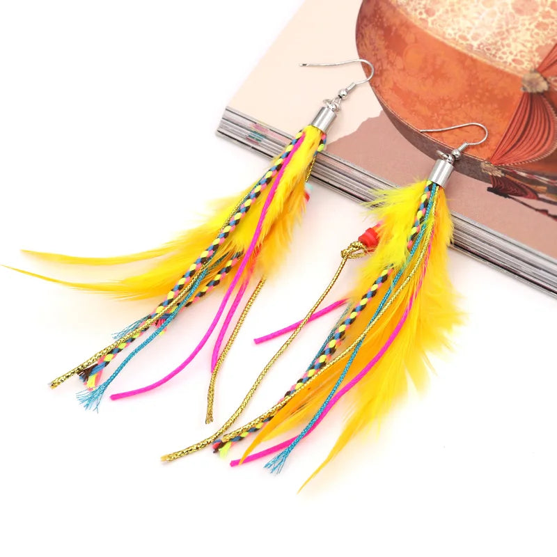 Pendientes Colgantes Pluma 3