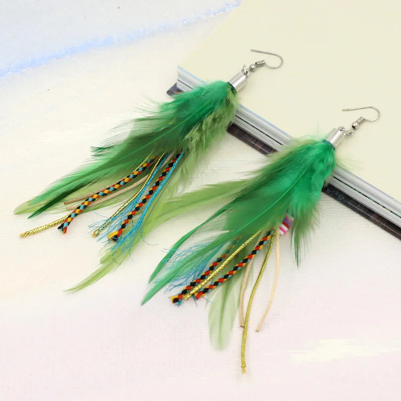 Pendientes Colgantes Pluma 4