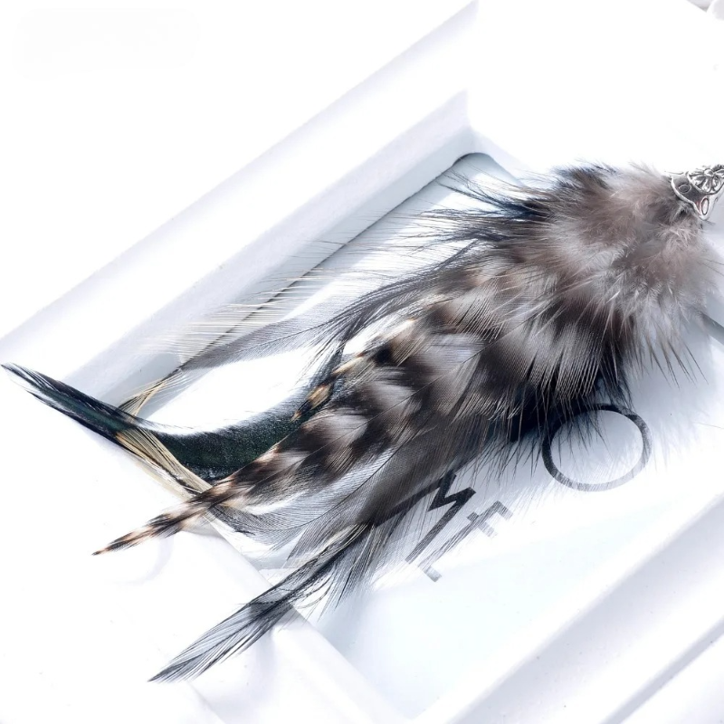 Pendientes Colgantes de Plumas de Faisán