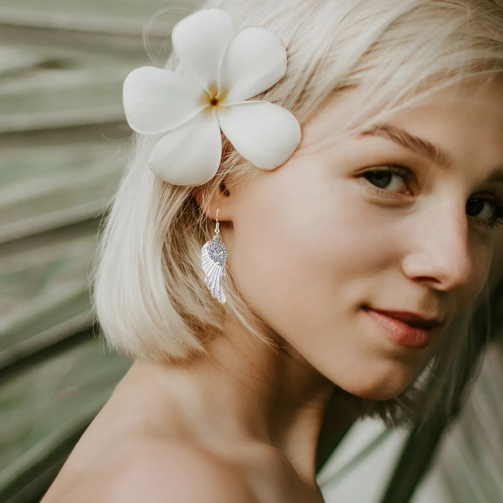 Pendientes colgantes para mujer alas de ángel 