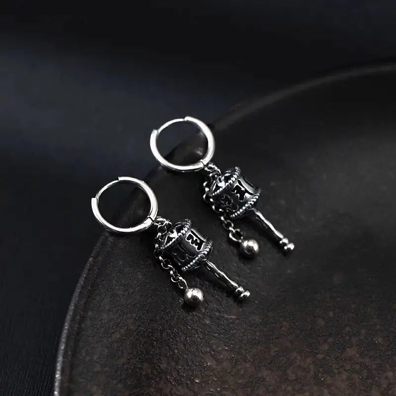 Pendientes Colgantes Rueda de Oración budista