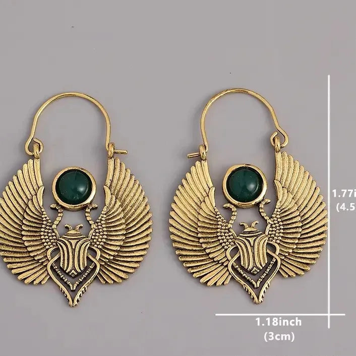 Pendientes Colgantes Escarabajo Egipcio