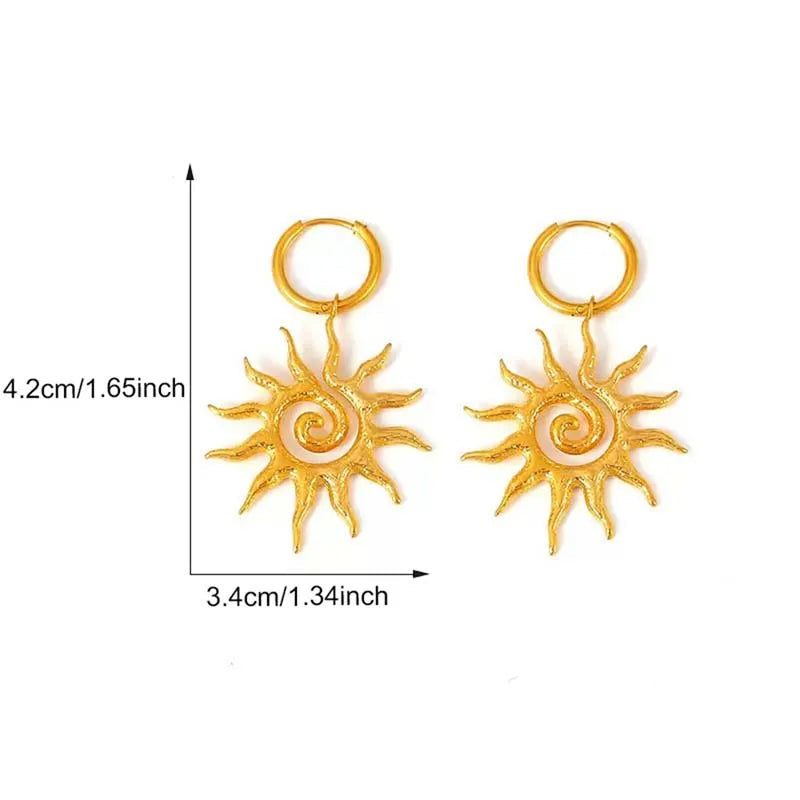 Pendientes Colgantes Sol