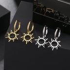 Pendientes Colgantes Sol Astro 