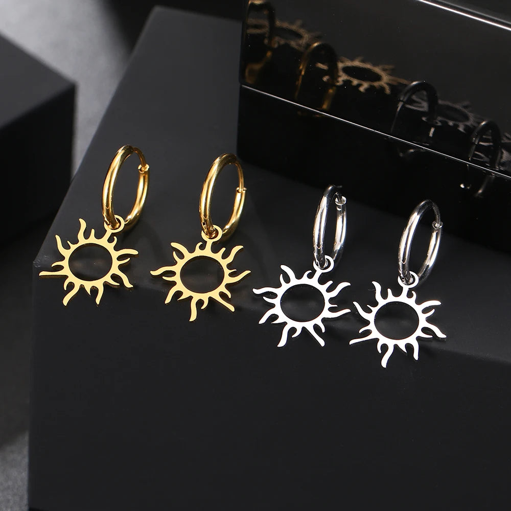 Pendientes Colgantes Sol Astro 