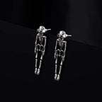 Pendientes Colgantes Esqueleto plata