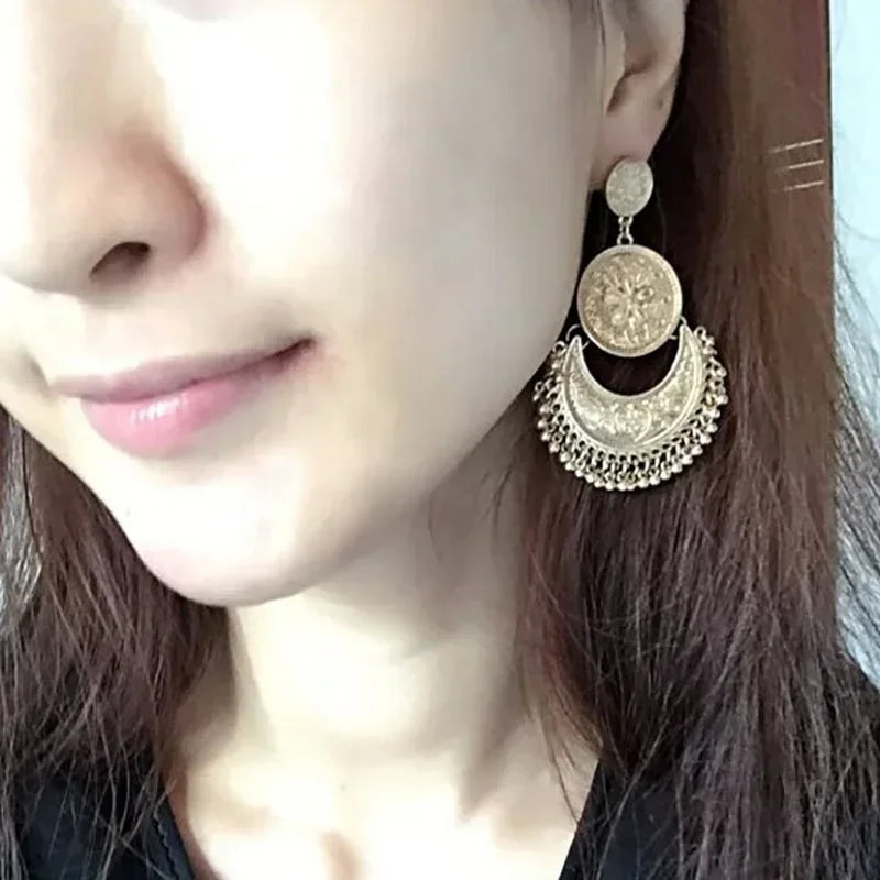 Pendientes Colgantes Estilo Bohemio Barroco plata