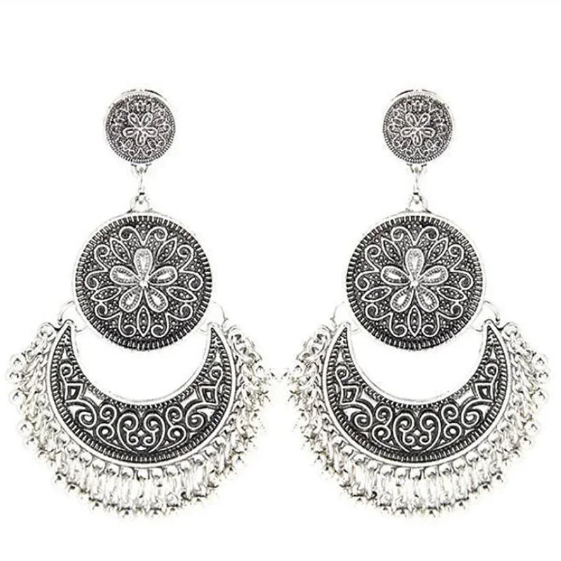 Pendientes Colgantes Estilo Bohemio Barroco plata