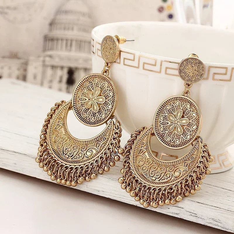 Pendientes Colgantes Estilo Bohemio Barroco oro rosa