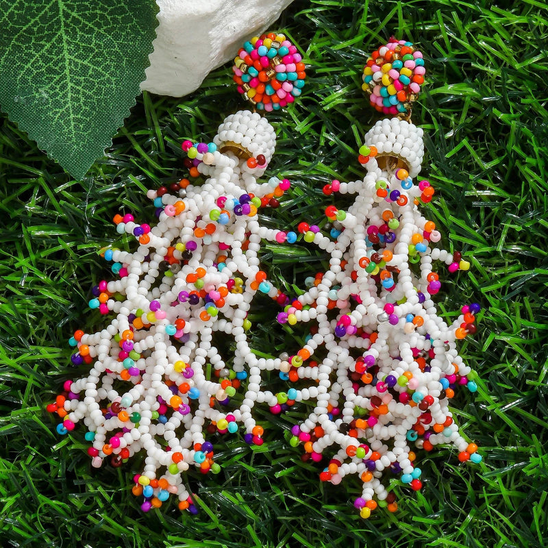 Pendientes Colgantes Estilo Bohemio Coral
