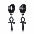 Pendientes Colgantes Estilo Egipcio Cruz de Ankh negro