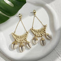 Pendientes Colgantes Estilo Natural Concha Cauri