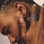 Pendientes Colgantes Cabeza de Calavera para Hombre negro