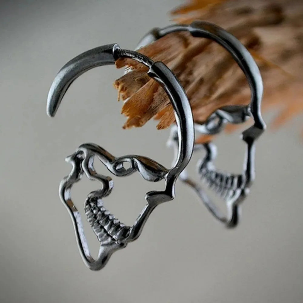 Pendientes Colgantes de Calavera para Hombre o Mujer plata