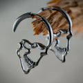 Pendientes Colgantes de Calavera para Hombre o Mujer plata