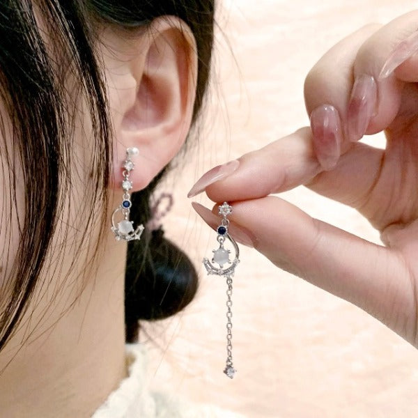 Pendientes Colgantes Luna Mujer