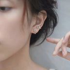 Pendientes de trébol calado y strass