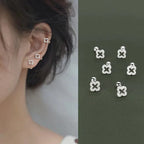Pendientes de trébol calado y strass