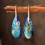 Pendientes de Piedra Natural azul