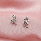 Pendientes para Mujer Rana plata