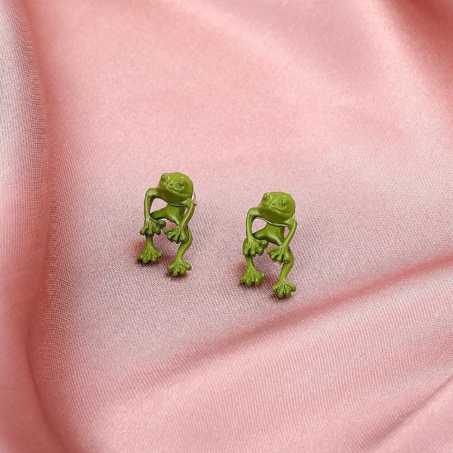 Pendientes para Mujer Rana verde