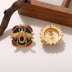 Pendientes redondos abeja verde