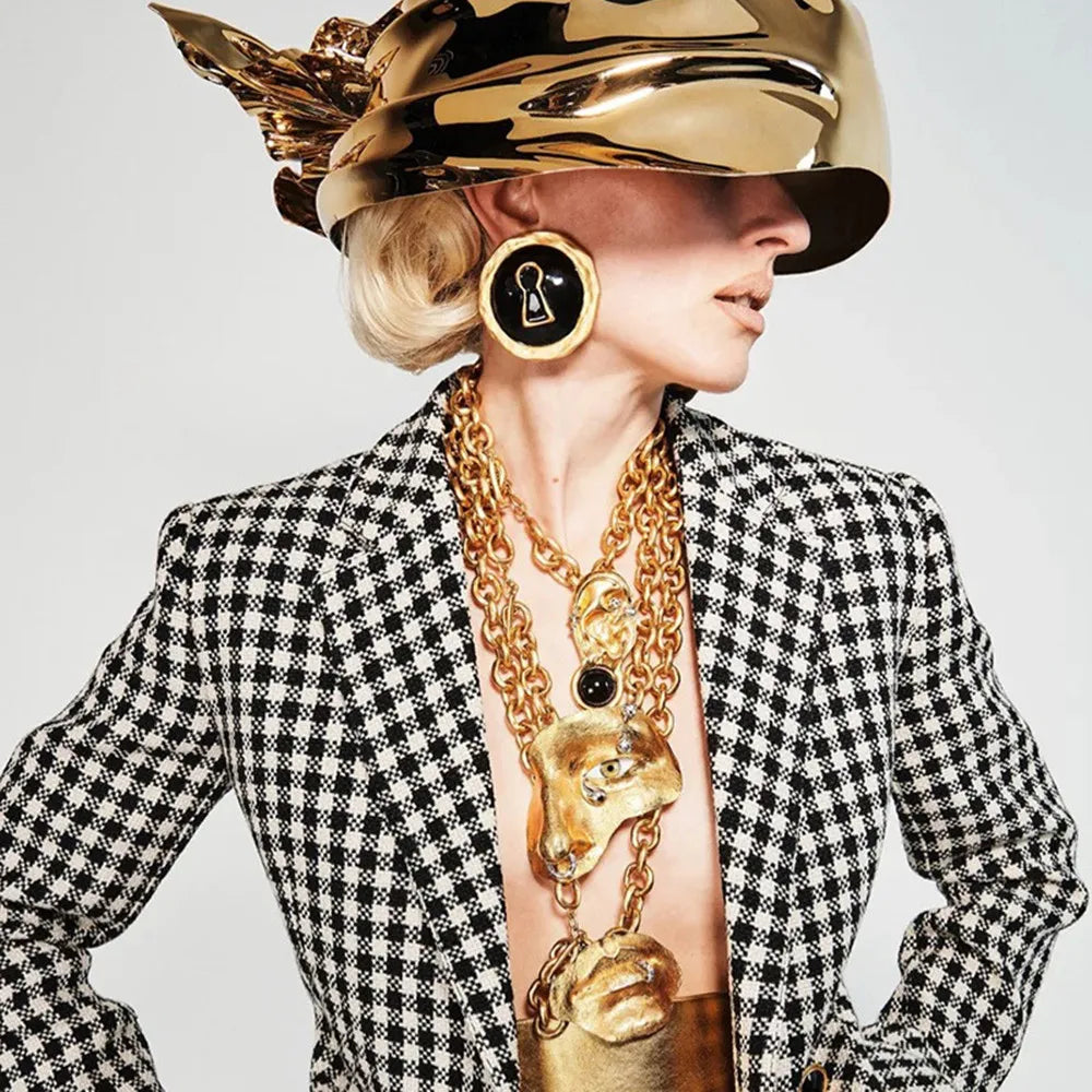 Pendientes redondos llave negro