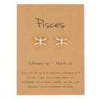 Pendientes Signo del Zodiaco 12 Constelaciones piscis