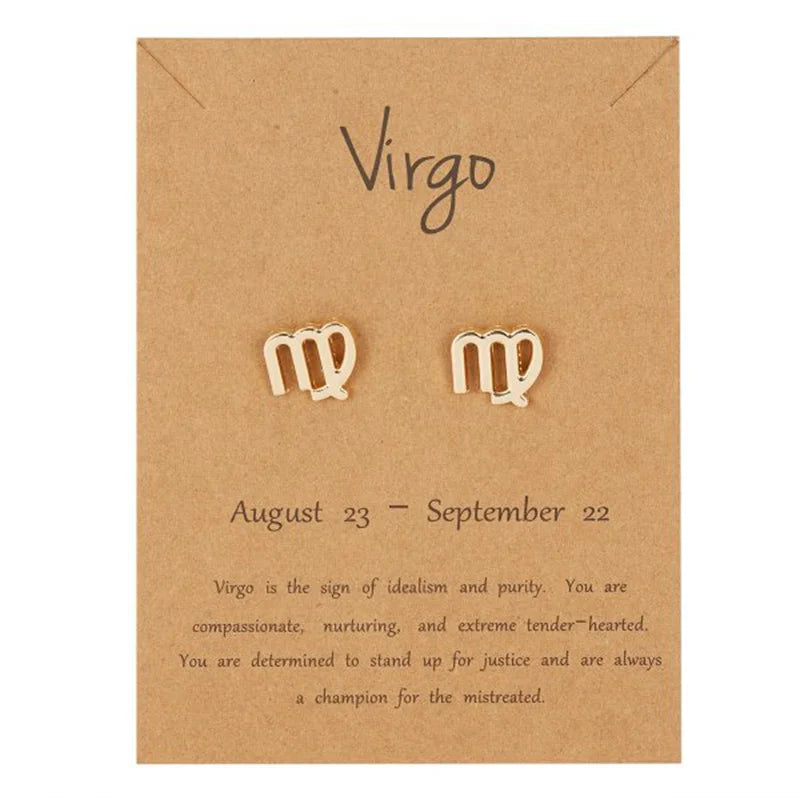 Pendientes Signo del Zodiaco 12 Constelaciones virgo