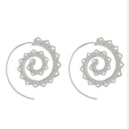Pendientes de Aro Espiral para Mujer plata