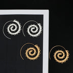 Pendientes de Aro Espiral para Mujer plata