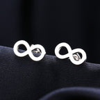 Pendientes de Clavo Símbolo Infinito Mujer plata