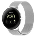 Pulsera de acero Milan magnética para Smartwatch Google Pixel Watch 1 y 2 plata gris