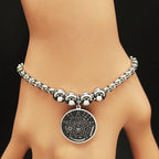 Pulsera de acero Pentáculo Brujería Pulsera Wicca