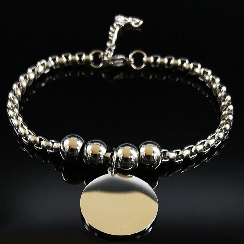 Pulsera de acero Pentáculo Brujería Pulsera Wicca