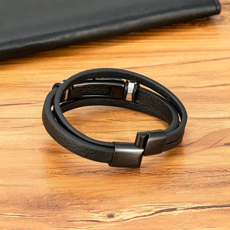 Pulsera Águila de Cuero para Hombre