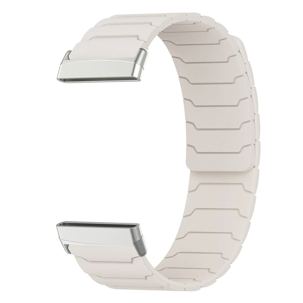 Pulsera magnética para reloj Fitbit Versa 3, Versa 4, Sense 1 y Sense 2 blanca