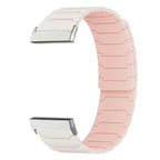 Pulsera magnética para reloj Fitbit Versa 3, Versa 4, Sense 1 y Sense 2 blanca rosa