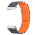 Pulsera magnética para reloj Fitbit Versa 3, Versa 4, Sense 1 y Sense 2 negra naranja