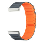Pulsera magnética para reloj Fitbit Versa 3, Versa 4, Sense 1 y Sense 2 negra naranja