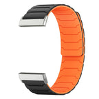 Pulsera magnética para reloj Fitbit Versa 3, Versa 4, Sense 1 y Sense 2 negra naranja