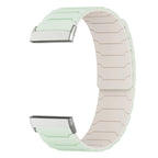 Pulsera magnética para reloj Fitbit Versa 3, Versa 4, Sense 1 y Sense 2 verde blanca