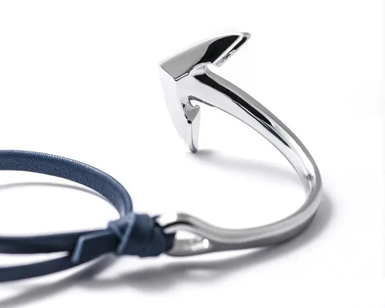 Pulsera ancha ajustable ancla